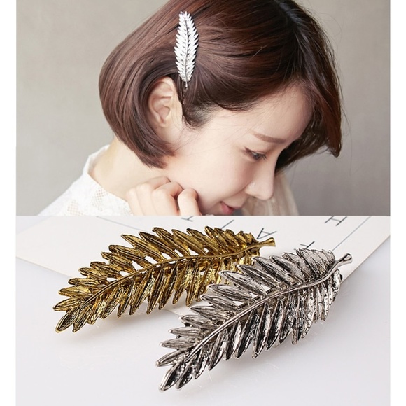 Accessories - !!!!!!!!!!5 for $25 Metal Feather Leaf Hair Pin